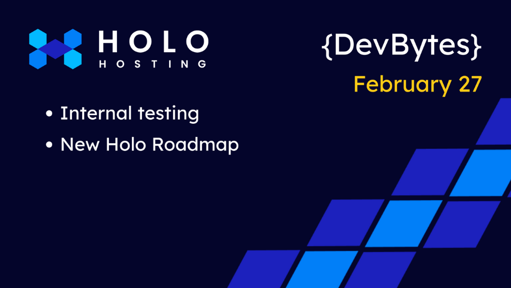Holo 2025 development roadmap showing Allograph migration and brand refresh