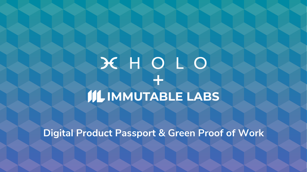 Holo and Immu.ai partnership announcement for Digital Product Passport solutions