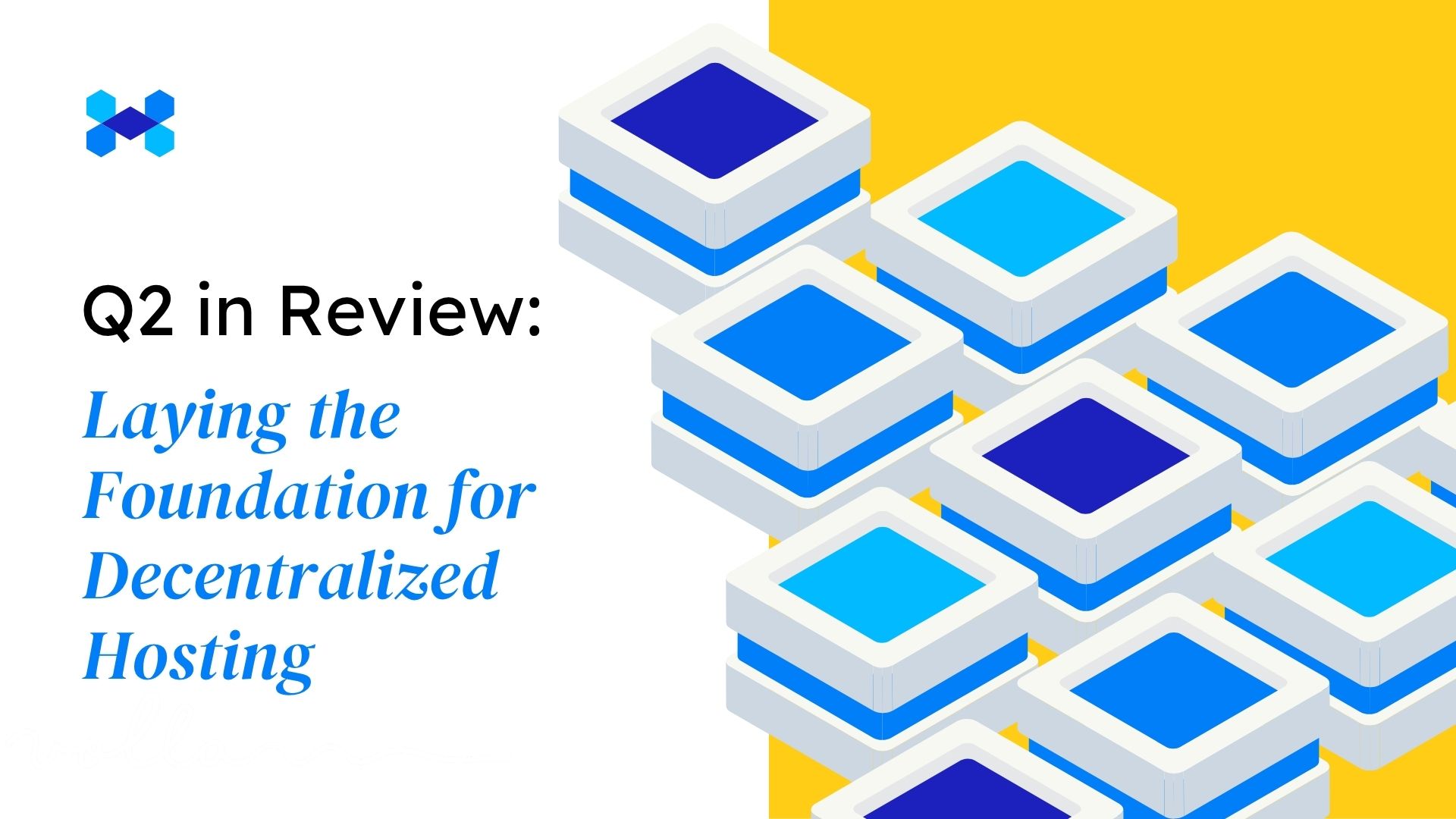 Holo Q2 Review highlighting the new Cloud Console and Public API as foundational achievements for decentralized hosting.
