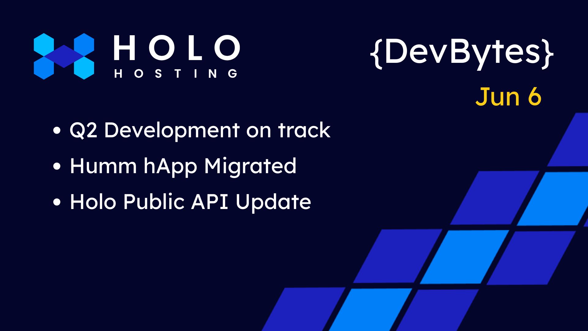 Holo Dev Bytes update image