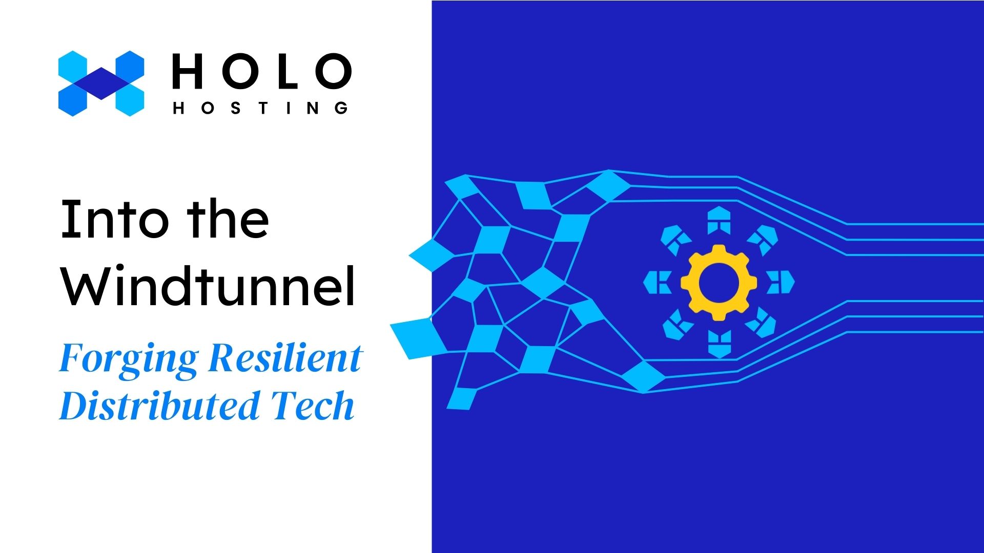 A digital illustration merging the concept of an aerodynamic wind tunnel with a decentralized network graph, symbolizing stress testing of peer-to-peer infrastructure.